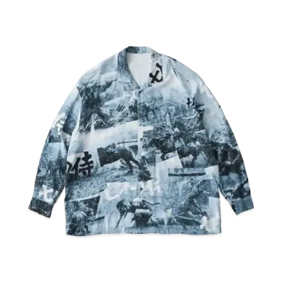 PORTER CLASSIC x Seven Samurai Aloha Long Shirt "Navy"