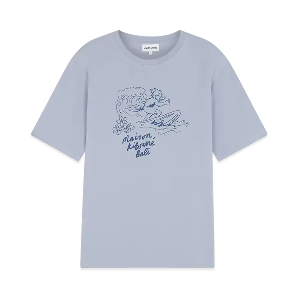 Maison Kitsune Surf Fox Comfort T-shirt "Beat Blue"