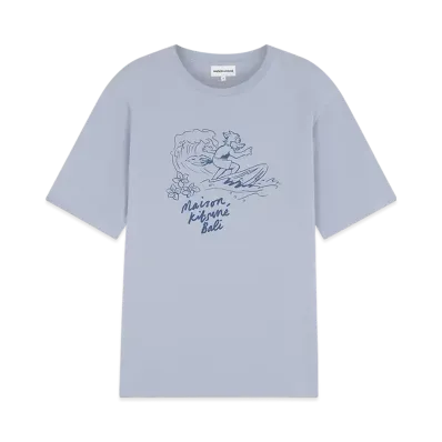 Maison Kitsune Surf Fox Comfort T-shirt "Beat Blue"