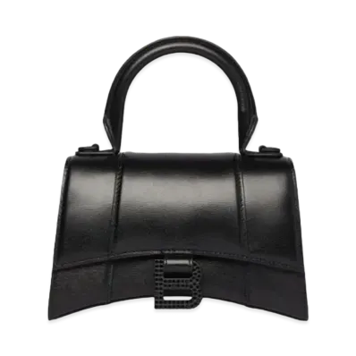 BALENCIAGA Hourglass XS Line Stone Handbag "Black"