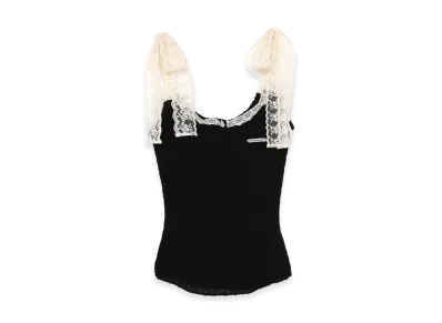 ANDMARY Women's Cotton Ribbon Tank "Black"