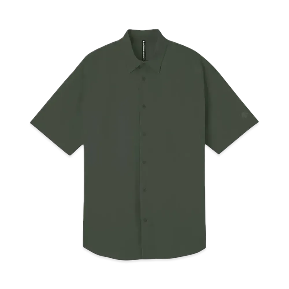 DESCENTE ALLTERRAIN Solotex Half Sleeve Regular Collar Shirt "Slate Forest"