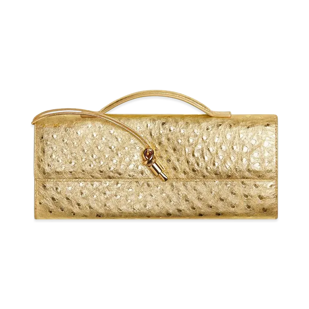 Bottega Veneta Andiamo Clutch Bag "Gold"