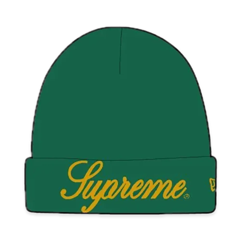 Supreme New Era Script Beanie "Green"