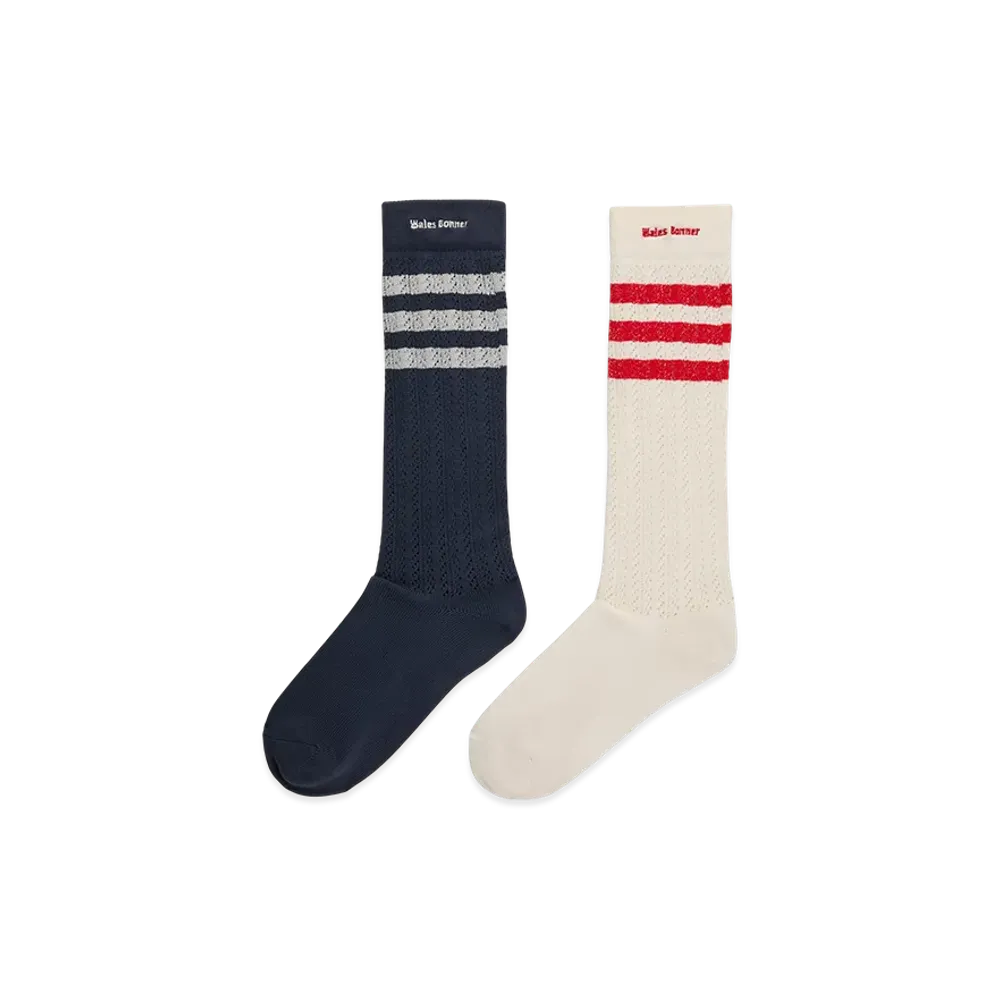 adidas x Wales Bonner Crochet High Socks "Chalk White/Night Navy"