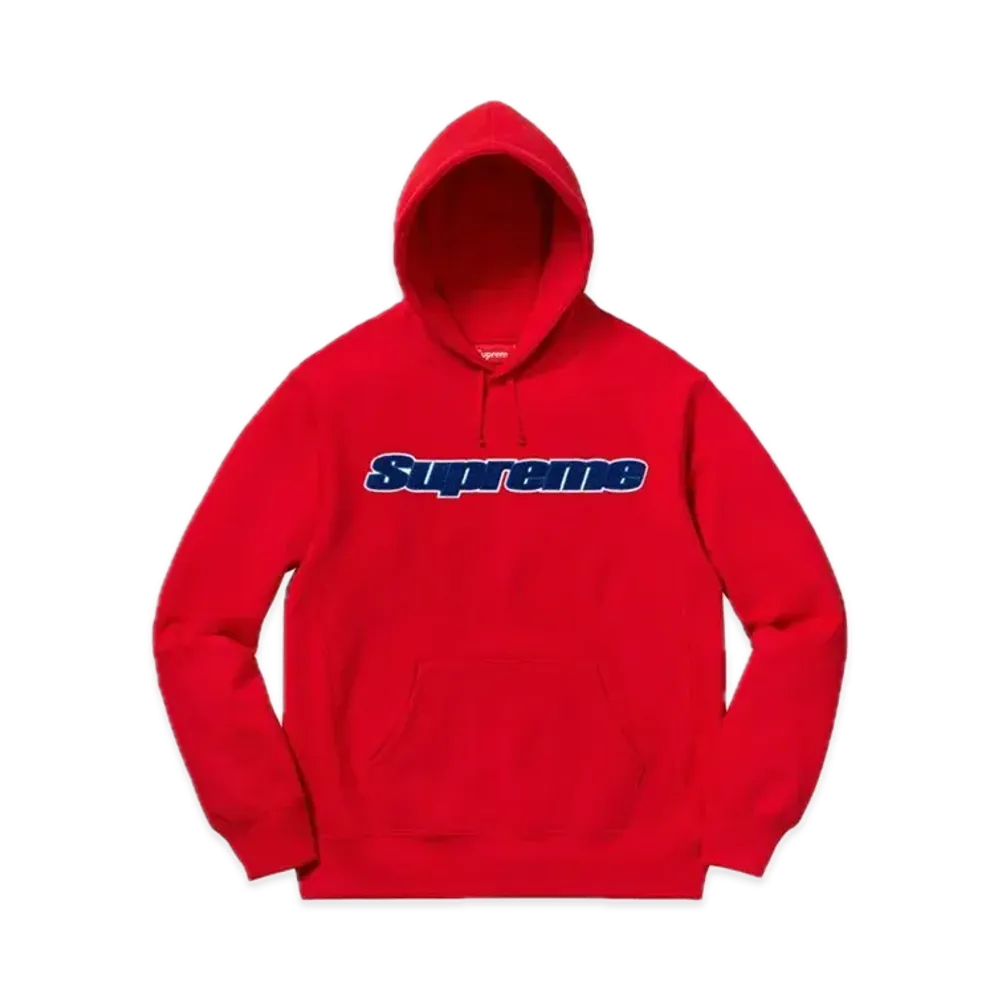 Supreme Chenille Hooded Sweatshirt "Red"