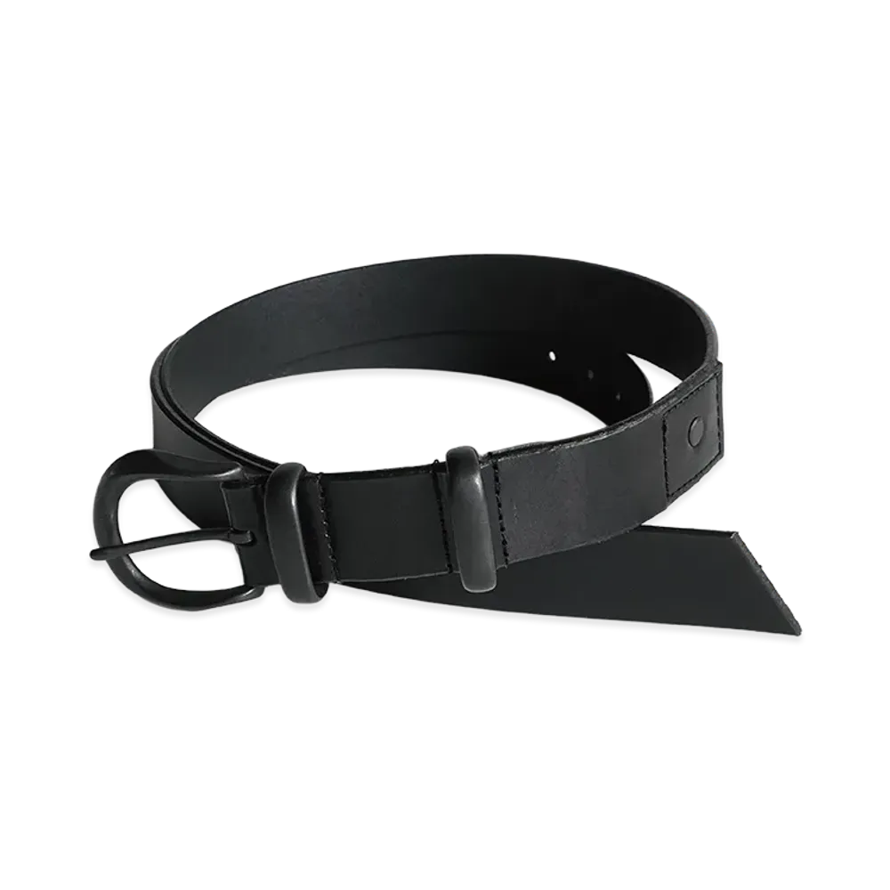 ANCELLM Leather Belt "Black"