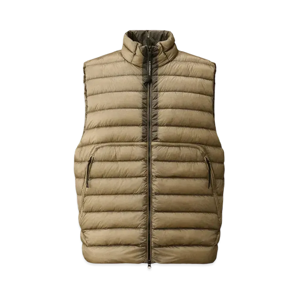 C.P Company D.D. Shell Lens Down Vest "Vintage Khaki"