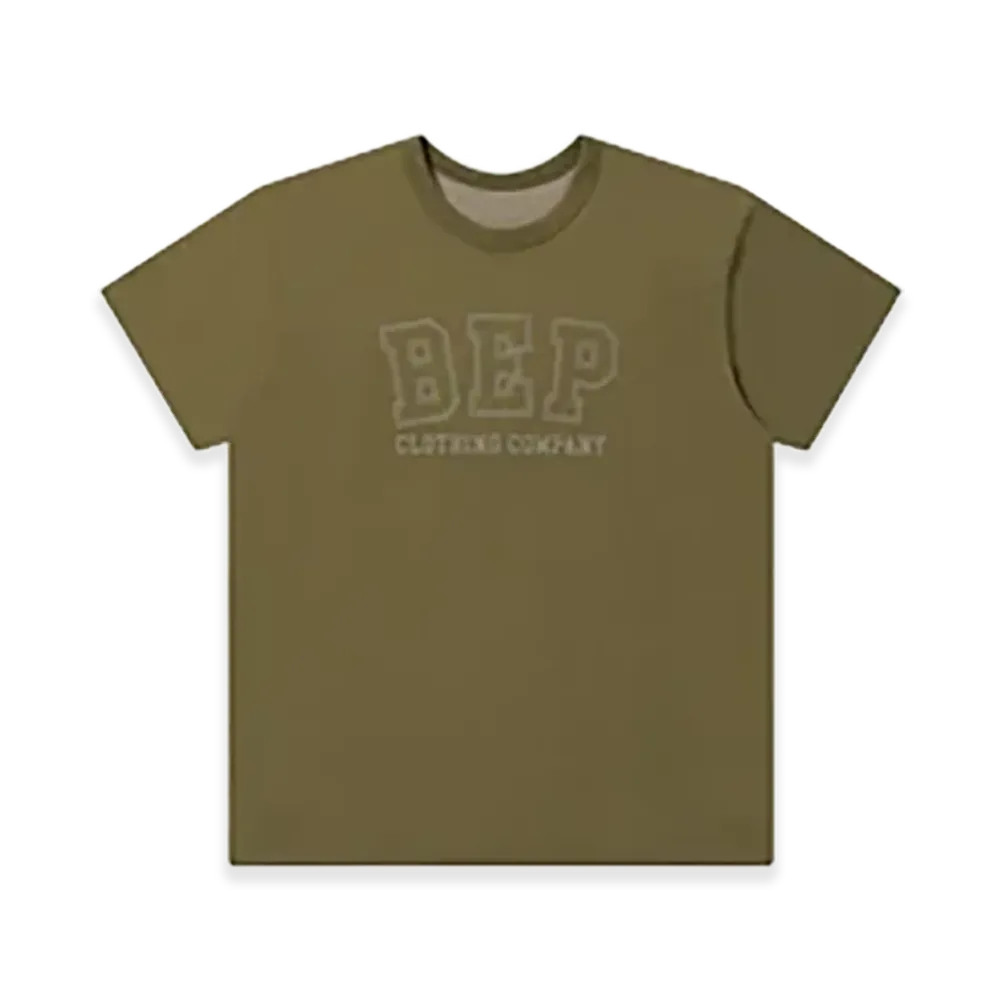 BlackEyePatch OG Boy Reversible College Tee "Olive/Sand"