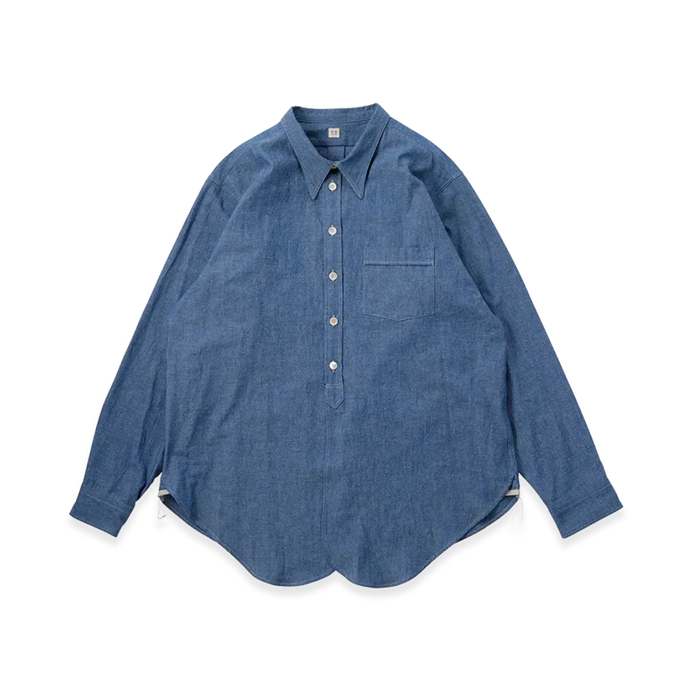 T.T Taiga Takahashi LOT.106 Narrow Collar Shirt "Indigo"