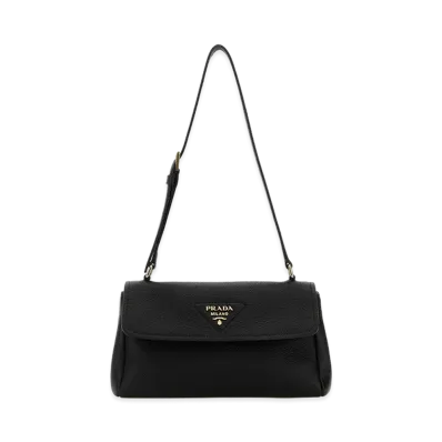 PRADA Women's Leather Small Shoulder Bag "Black"