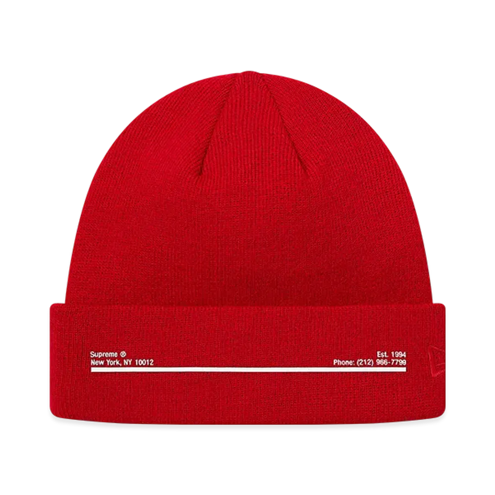 Supreme New Era Shop Beanie "Red"
