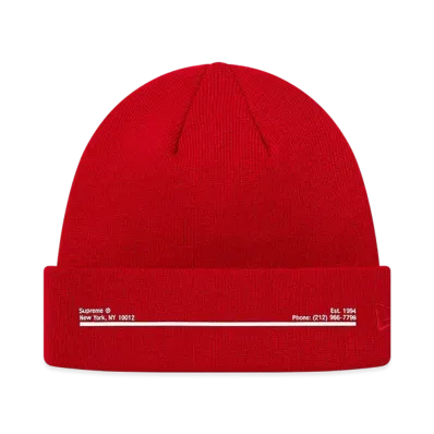 Supreme New Era Shop Beanie "Red"