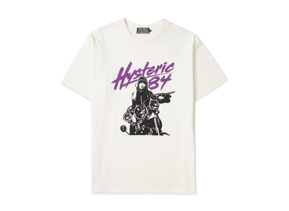 HYSTERIC GLAMOUR Let's Go Crazy T-Shirt "White"