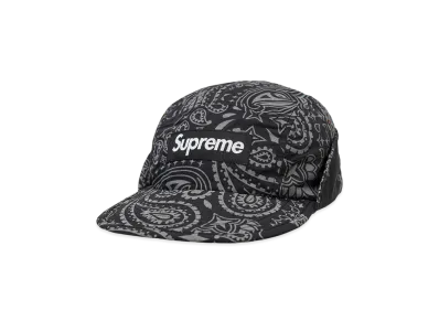 Supreme Reflective Bandana Sunshield Camp Cap "Black"