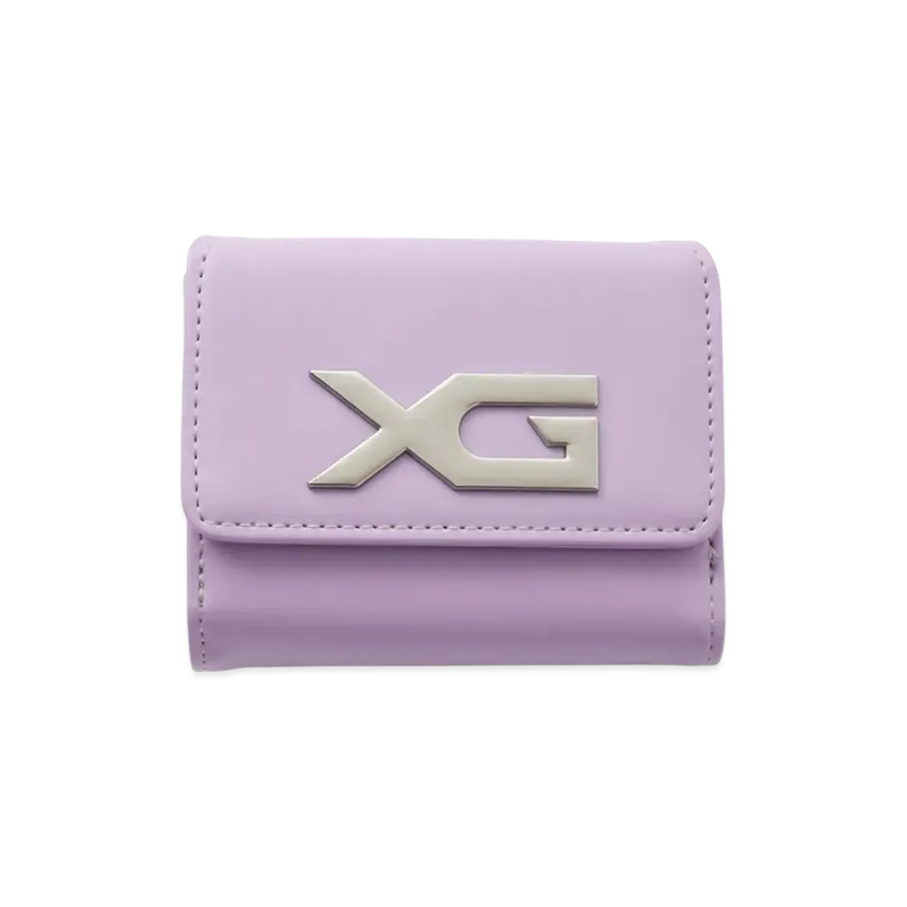 X-Girl XG Emblem Buckle Faux Leather Mini Wallet "Light Purple"