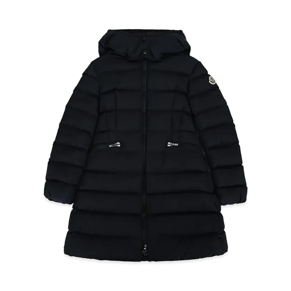 MONCLER Kids Charpal Long Coat "Dark Blue"