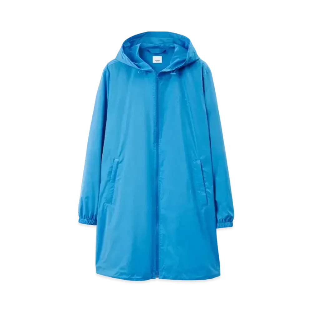Burberry Men's Oak Leaf Crest Coat "Bright Cerulean Blue"