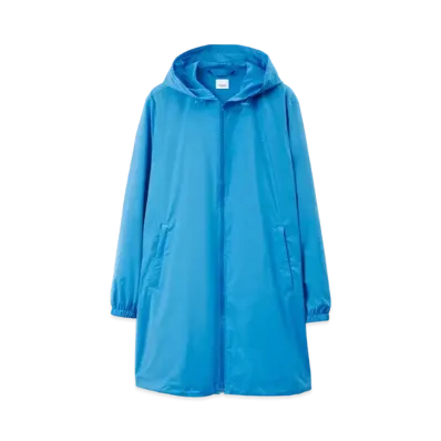Burberry Men's Oak Leaf Crest Coat "Bright Cerulean Blue"