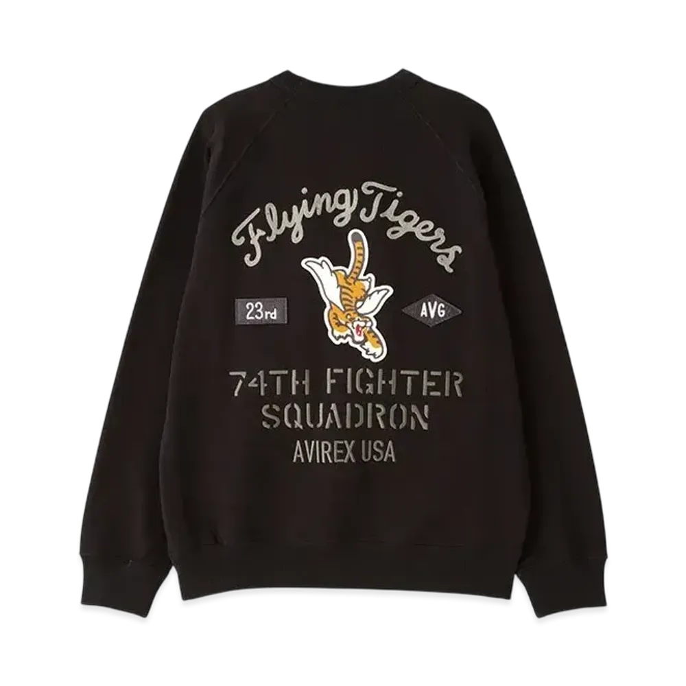 AVIREX Crewneck Sweat Frying Tigers "Black"