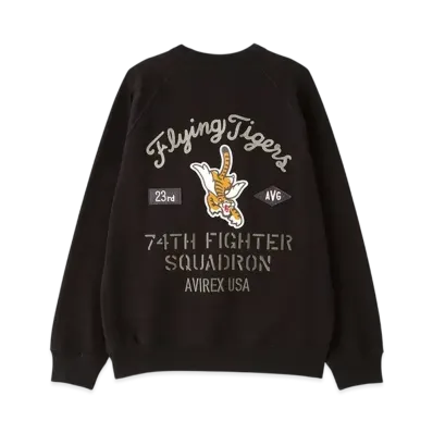 AVIREX Crewneck Sweat Frying Tigers "Black"