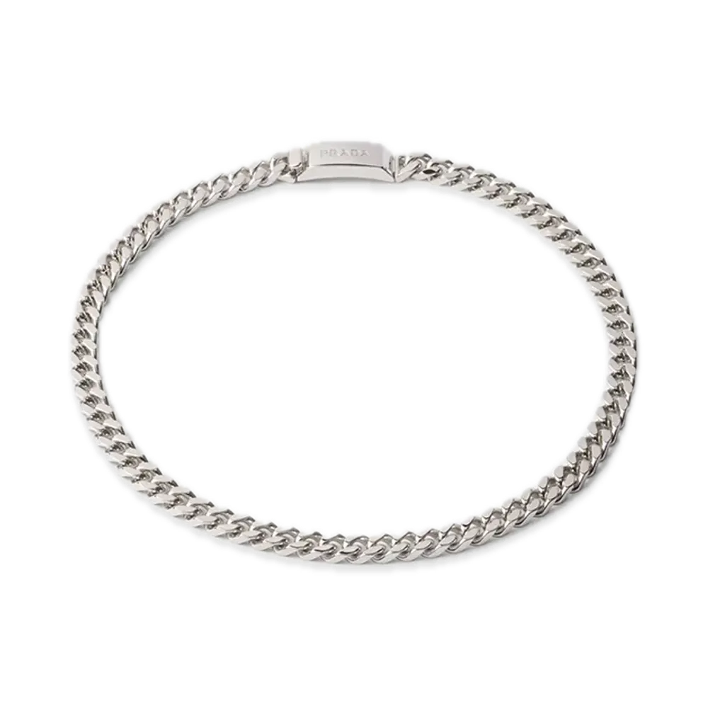 PRADA Silver Chain Necklace "Silver"