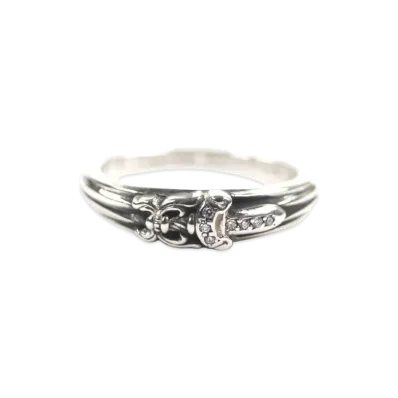 Chrome Hearts Baby Classic Dagger Pave Diamond Ring "Silver"