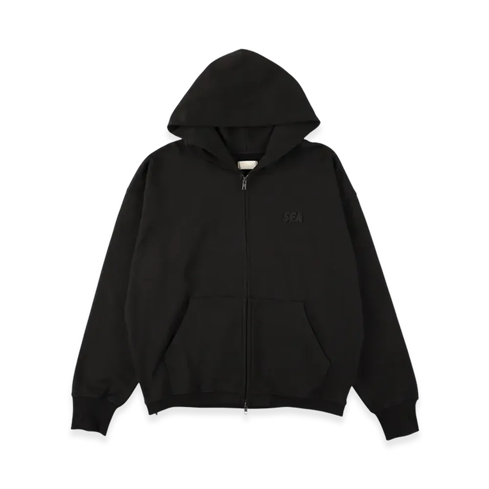 WIND AND SEA Cozy Zip Hooded Sweatshirt "Black"