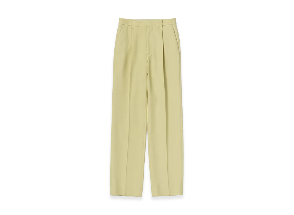 AURALEE Women's Tense Wool Double Cloth Slacks "Lime Beige"