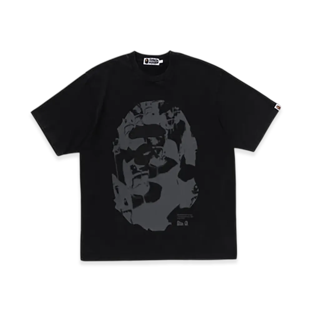 A BATHING APE Ape Head Heavy Washed Relaxed Fit Tee "Black"