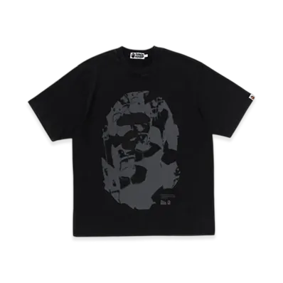 A BATHING APE Ape Head Heavy Washed Relaxed Fit Tee "Black"