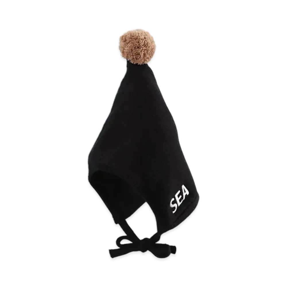 WIND AND SEA Knit Form Bonnet "Black"