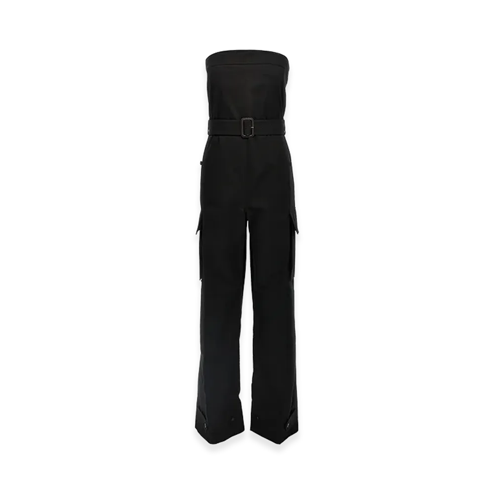 Saint Laurent Women's Cassandre Bustier Jumpsuit "Black"