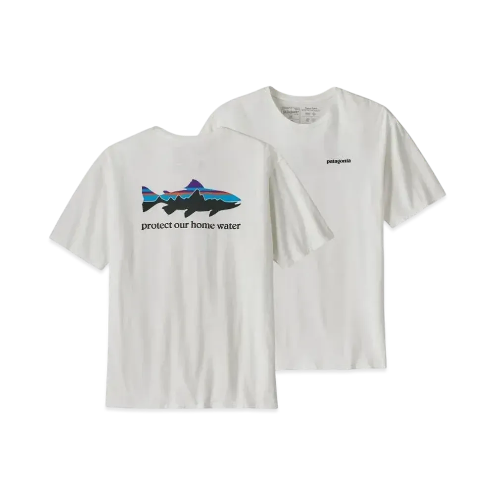 Patagonia Men's Home Water Trout Organic Tee "White"