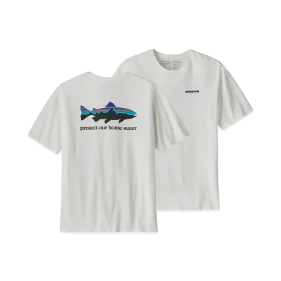 Patagonia Men's Home Water Trout Organic Tee "White"