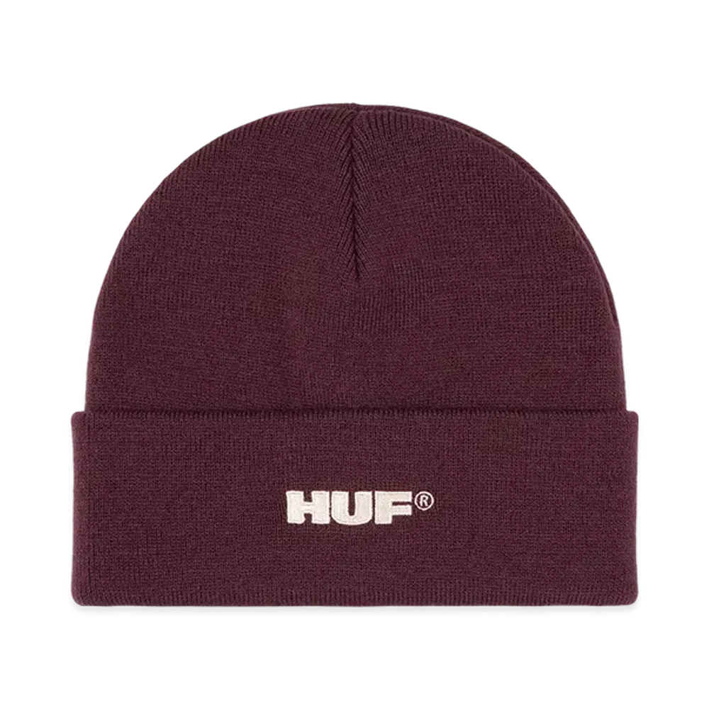 HUF WINTER 25 All Caps Cuff Beanie "Burgundy"