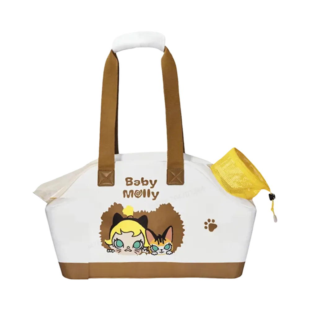 POP MART Baby Molly & Baby Tabby Series-Pet Carrier Beige