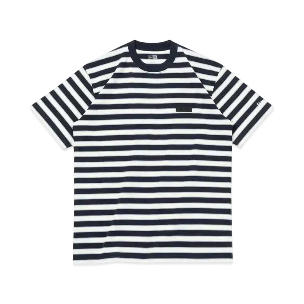 NEW ERA Short Sleeve Cotton T-shirt Border Regular Fit "Navy"