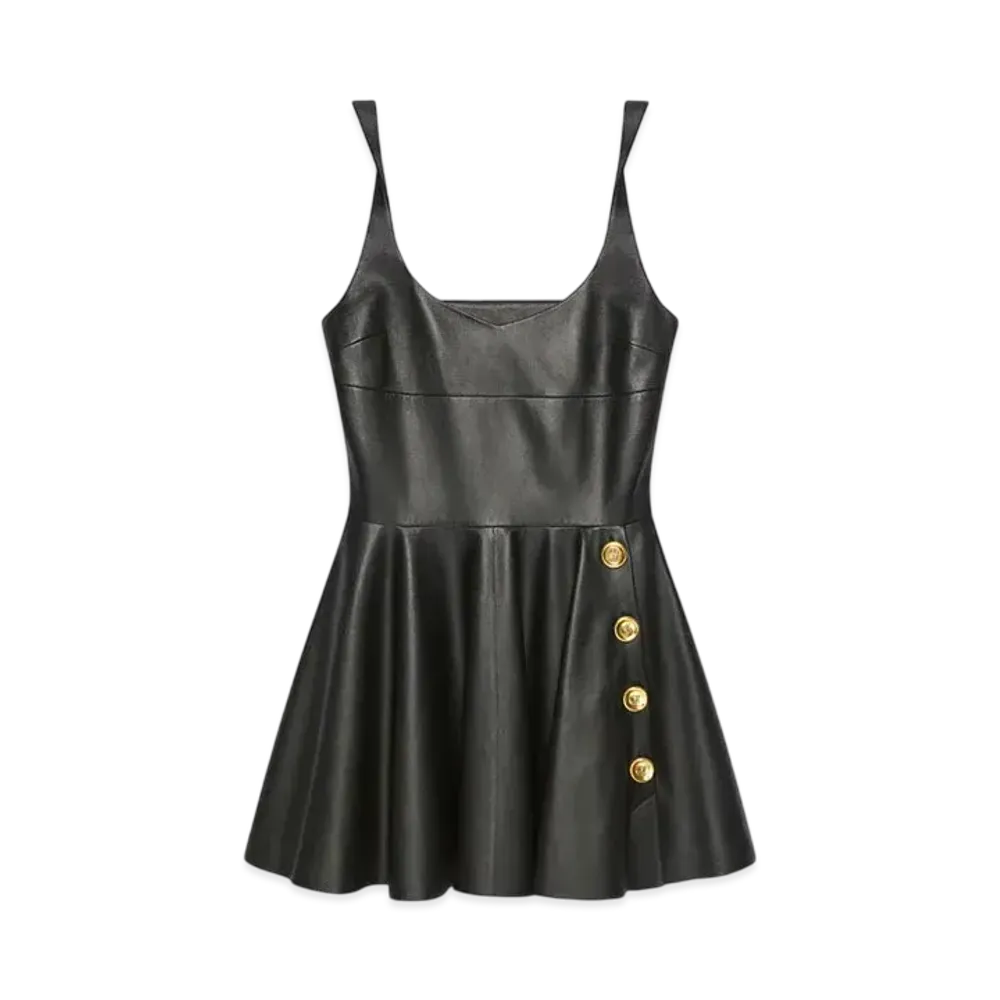 GIVENCHY Dress In Nappa Leather With Twisted Straps "Black"