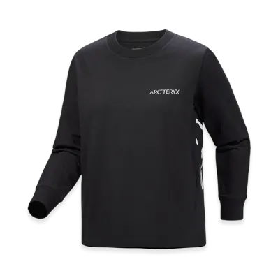 ARC'TERYX Women's Kragg Cotton Bird Crew LS "Black/White" X000008469
