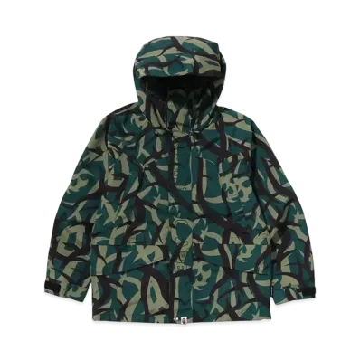 A BATHING APE Trial Camo Snowboard Jacket "Green"