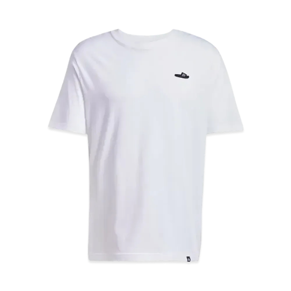 adidas Lounge Sandal Graphic Short Sleeve T-Shirt "White"