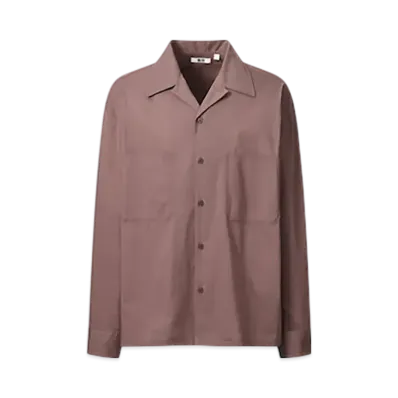 Uniqlo U 24SS Open Collar Shirt "Brown"