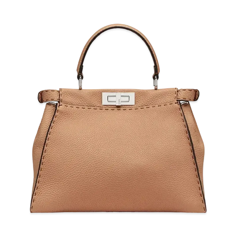 FENDI Peekaboo Medium Leather Bag "Brown"