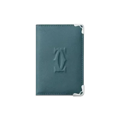 Cartier Four-Credit Card Holder, Must de Cartier "Steel Gray"