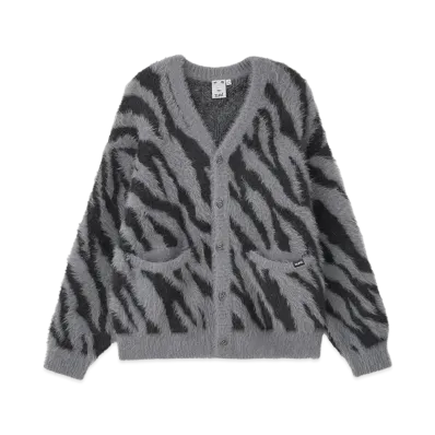 X-Girl Zebra Knit Cardigan "Charcoal"