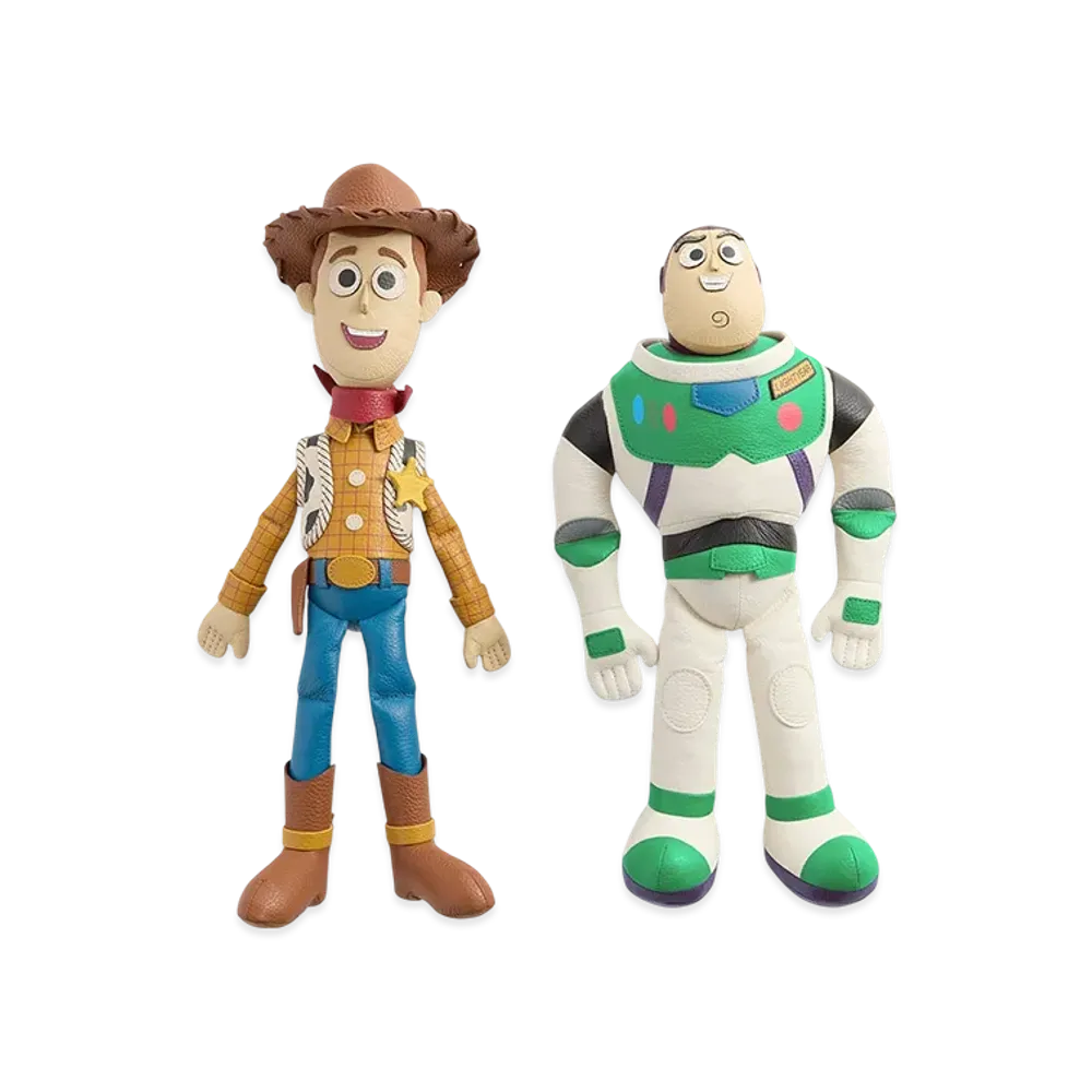 Kith x Disney Pixar Woody & Buzz Lightyear Leather Plush Dual Pack "Multi"