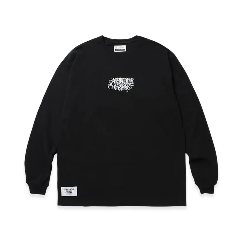 APHRODITEGANG Classic Logo Embroidery L/S Tee "Black/White"