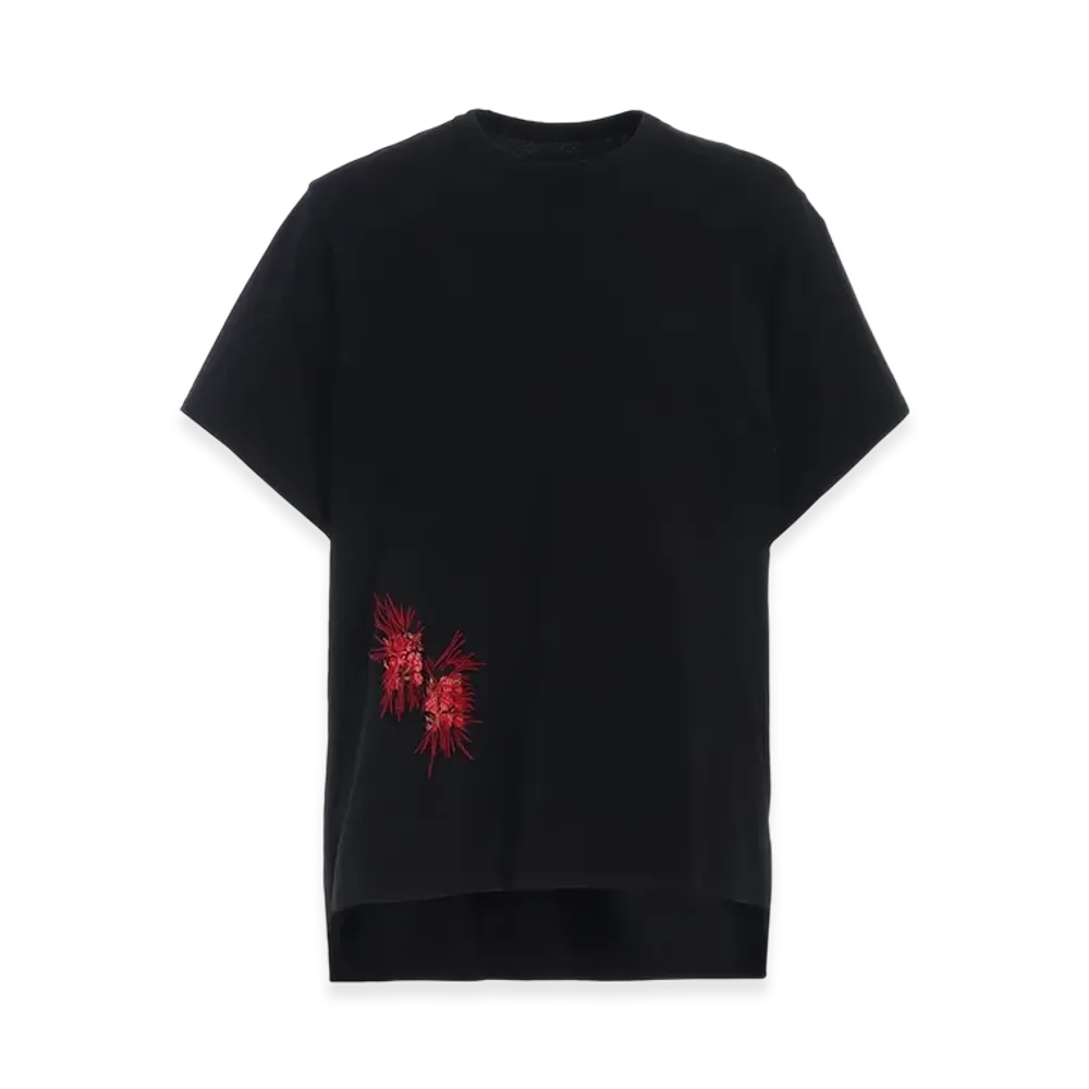 S'YTE Classic Jersey Tyrolean Embroidery T-Shirt "Black"