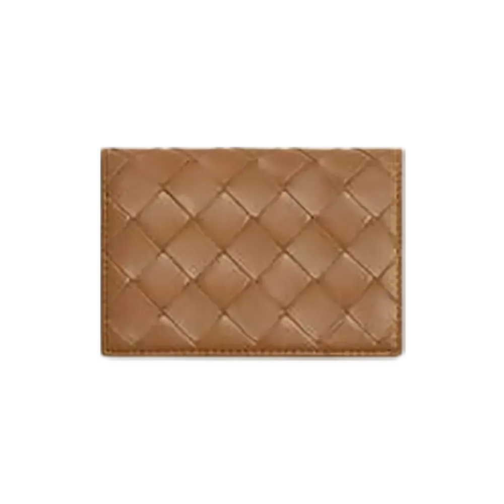 Bottega Veneta Intrecciato Business Card Case "Wood"